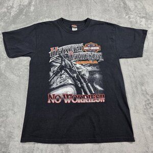 Harley Davidson Shirt Mens Large Black Australia Motorcycle No Worries